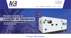 Desktop Screenshot of mbgeradores.com